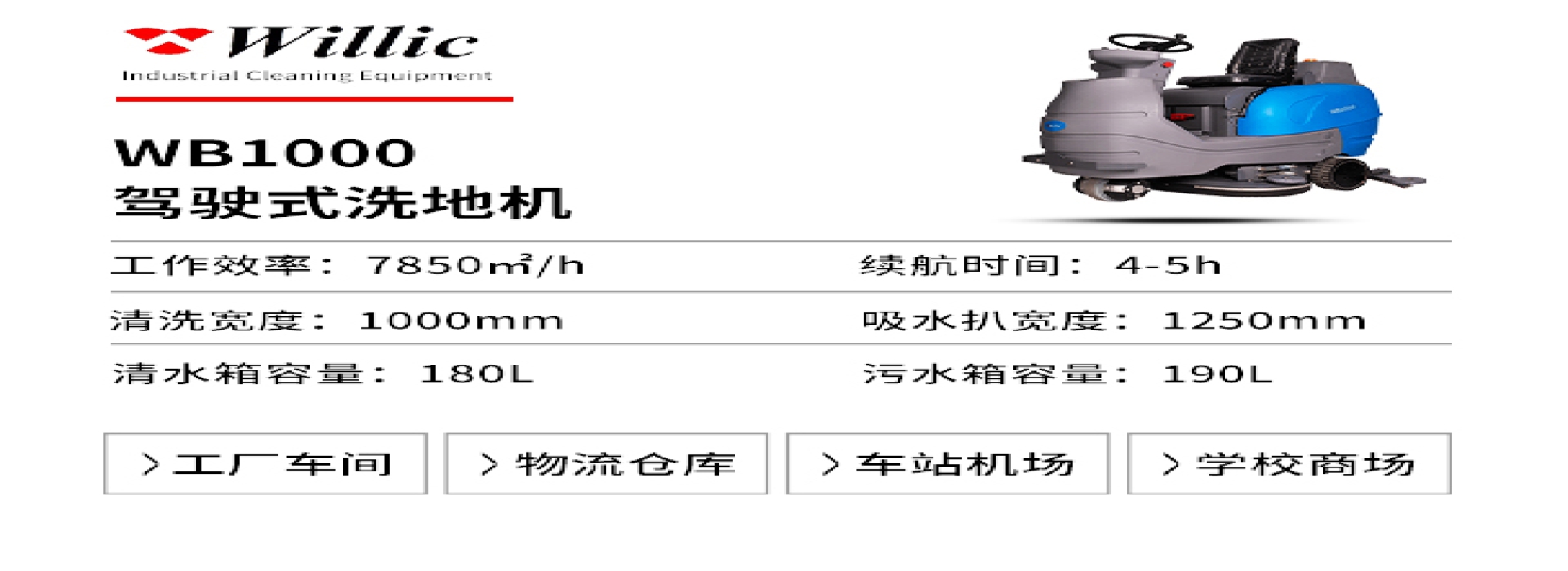 駕駛式洗地機WB1000